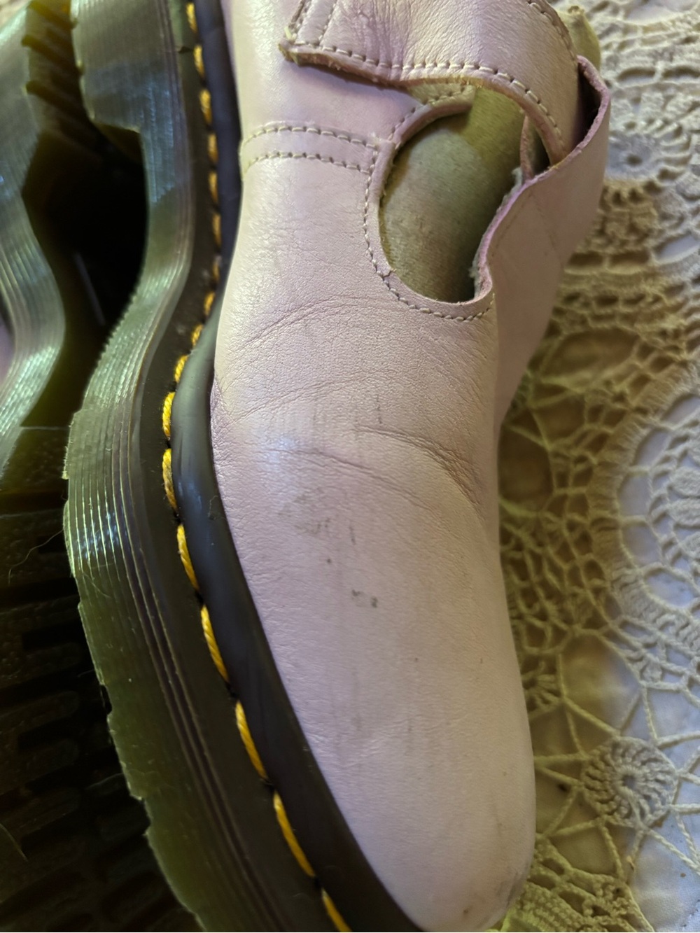 Dr. Martens Polley Light Pink Smooth Mary Jane Oxford Shoe Sz US 6/EU 37 - Picture 13 of 14